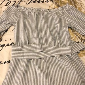 Pinstriped Jumpsuit